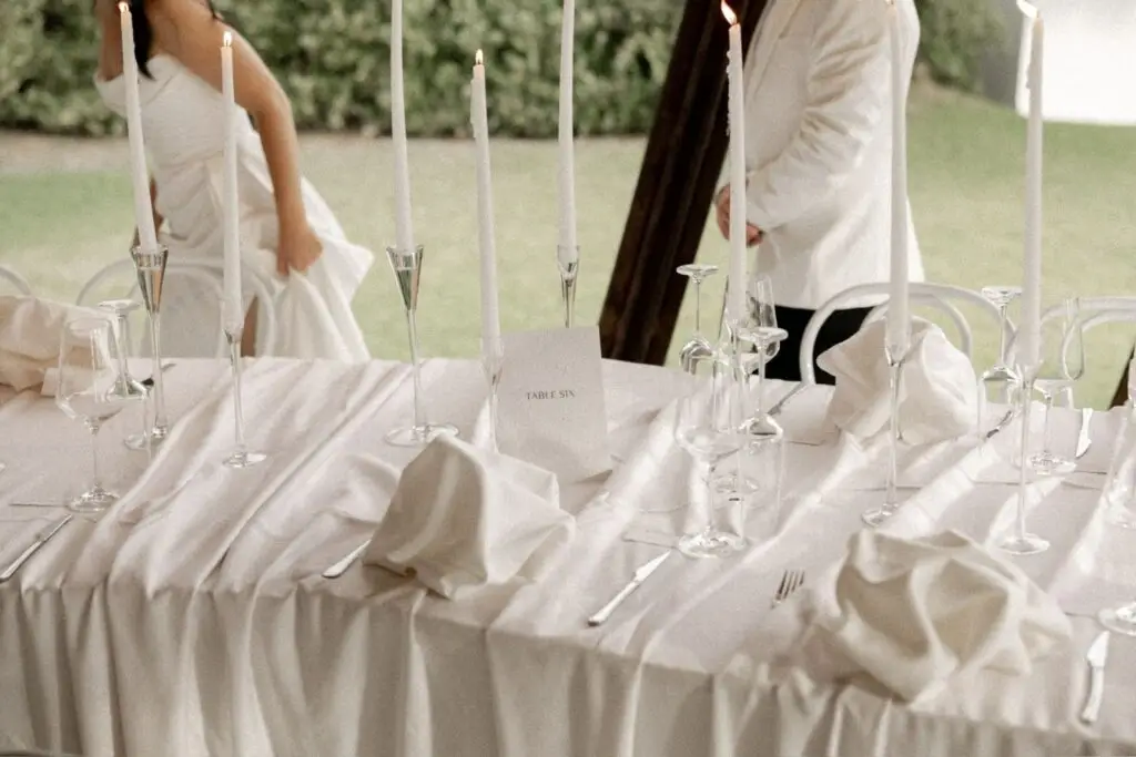 Professional event coordinator reviewing wedding timeline at a Cape Town venue